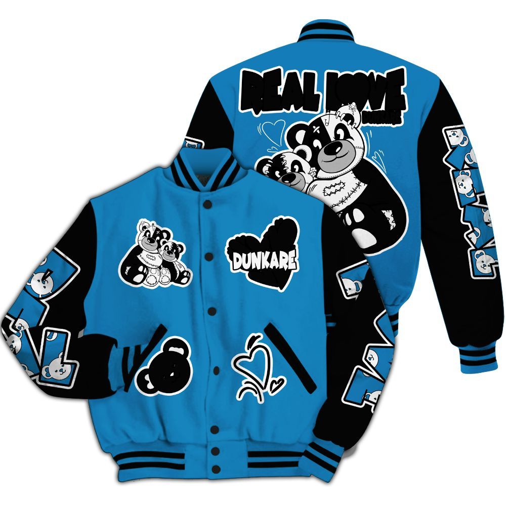 Varsity Jacket To Match Retro University Blue 9s - Sincere Fondness Bear All Over Print