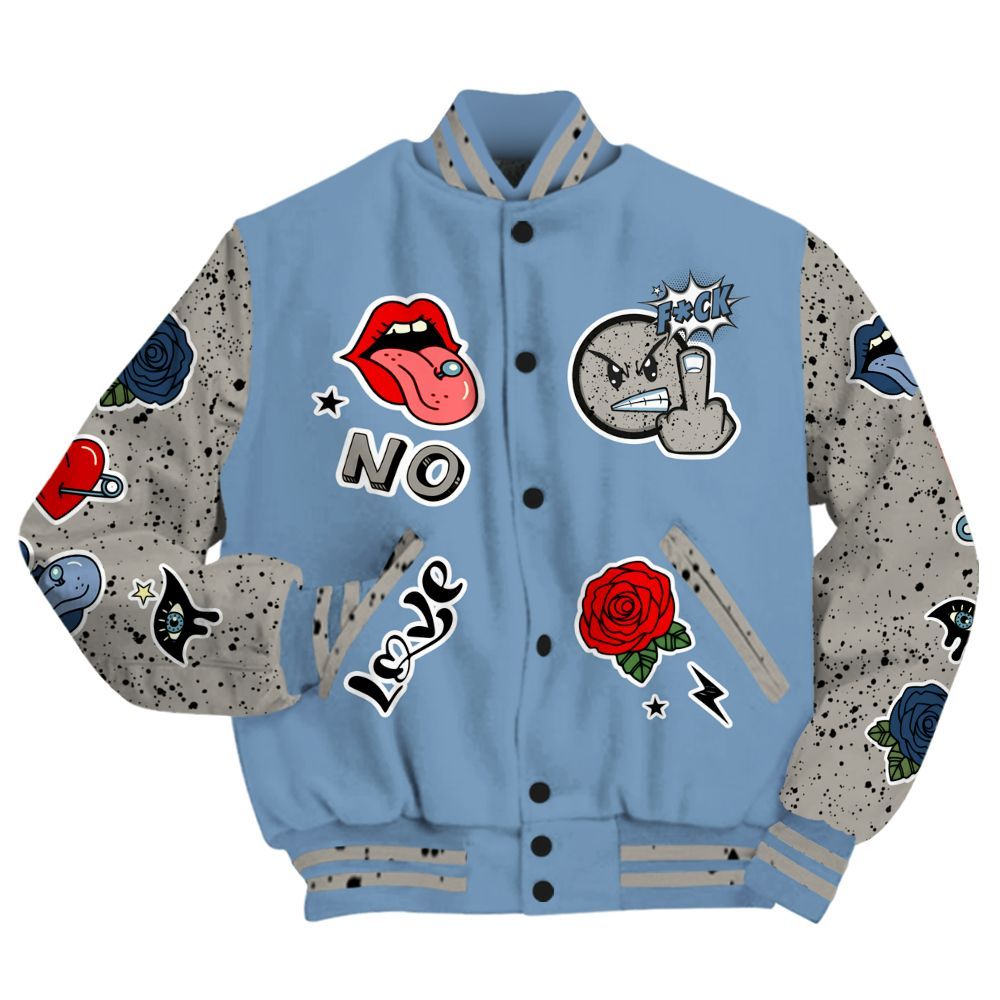 Varsity Jacket To Match University Blue 4s - FK Around Find Out All Over Print