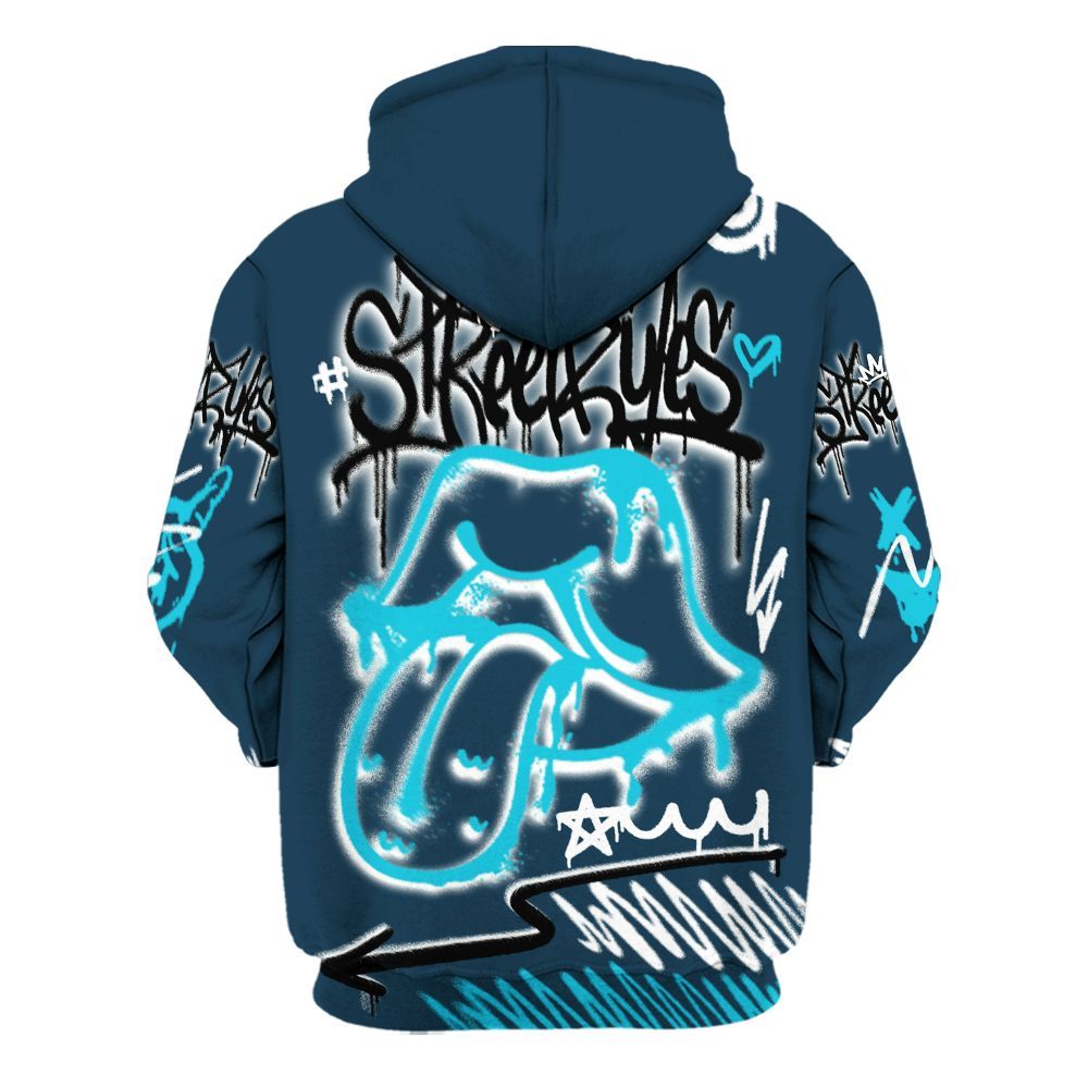 Hoodie To Match Air Navy Baltic Blue - Break Rules Streetwear All Over Print