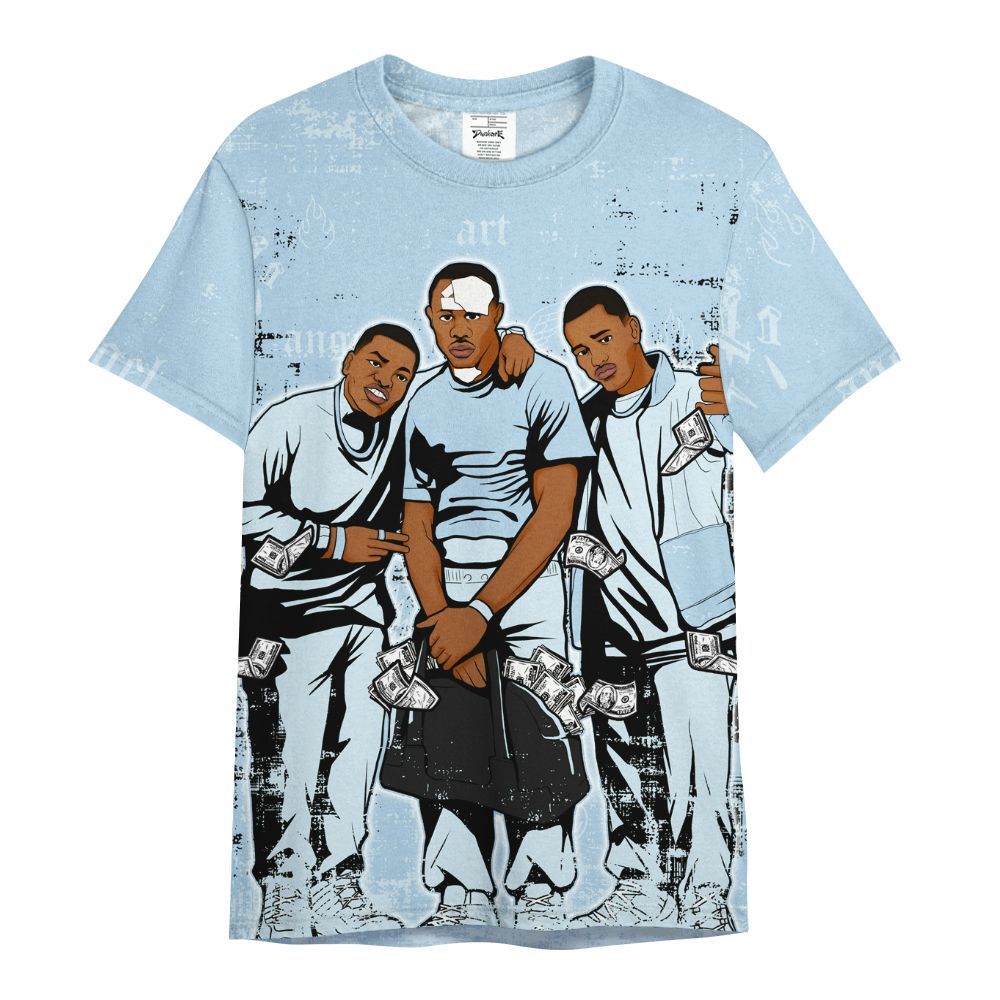Shirt To Match Foamposite One Psychic Blue - Paid In Full Money All Over Print