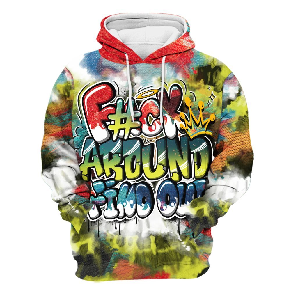 Hoodie To Match Kobe 8 What The - Tie Dye FK Around Find Out All Over Print