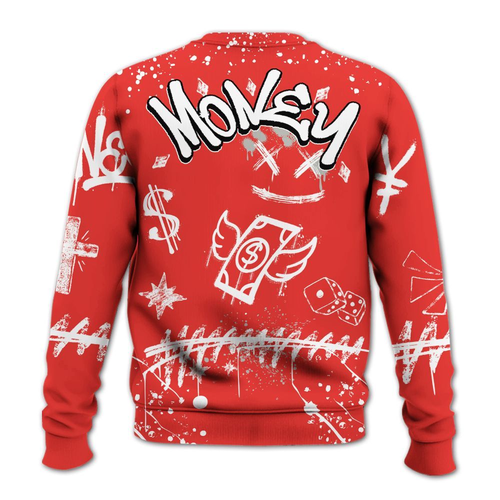 Sweatshirt To Match Vomero 5 Bright Crimson - Everybody Paid In Full Crayon All Over Print