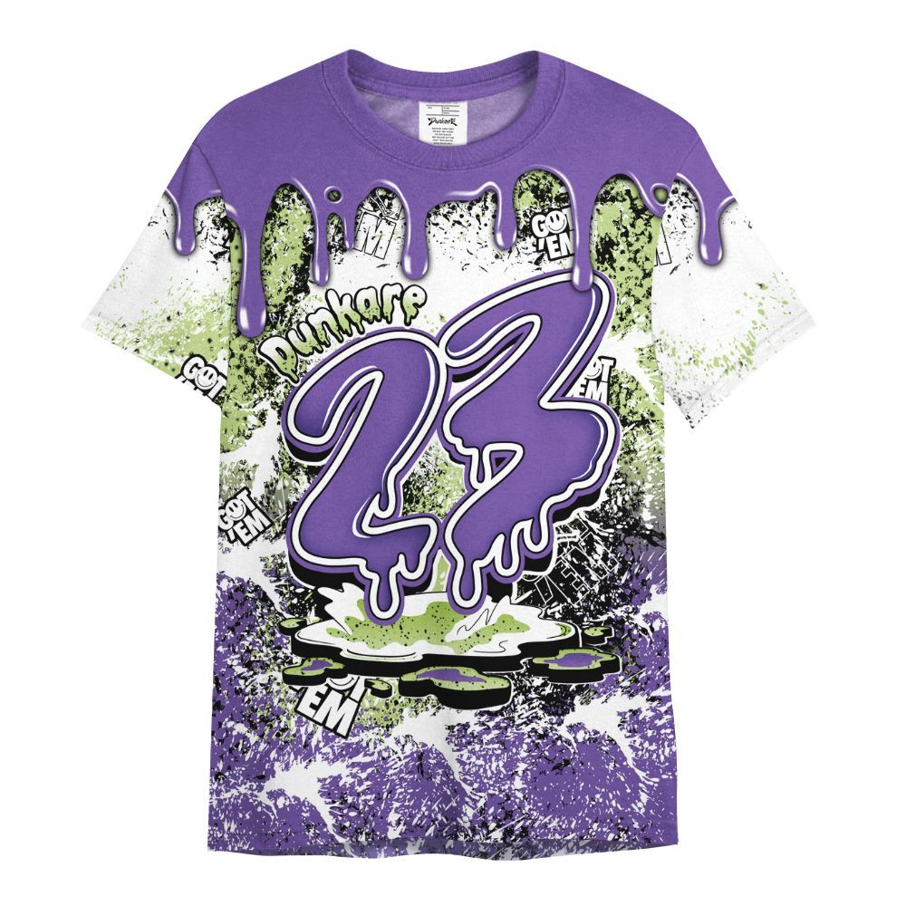 Shirt To Match Canyon Purple 4s - Dripping 23 Drip All Over Print