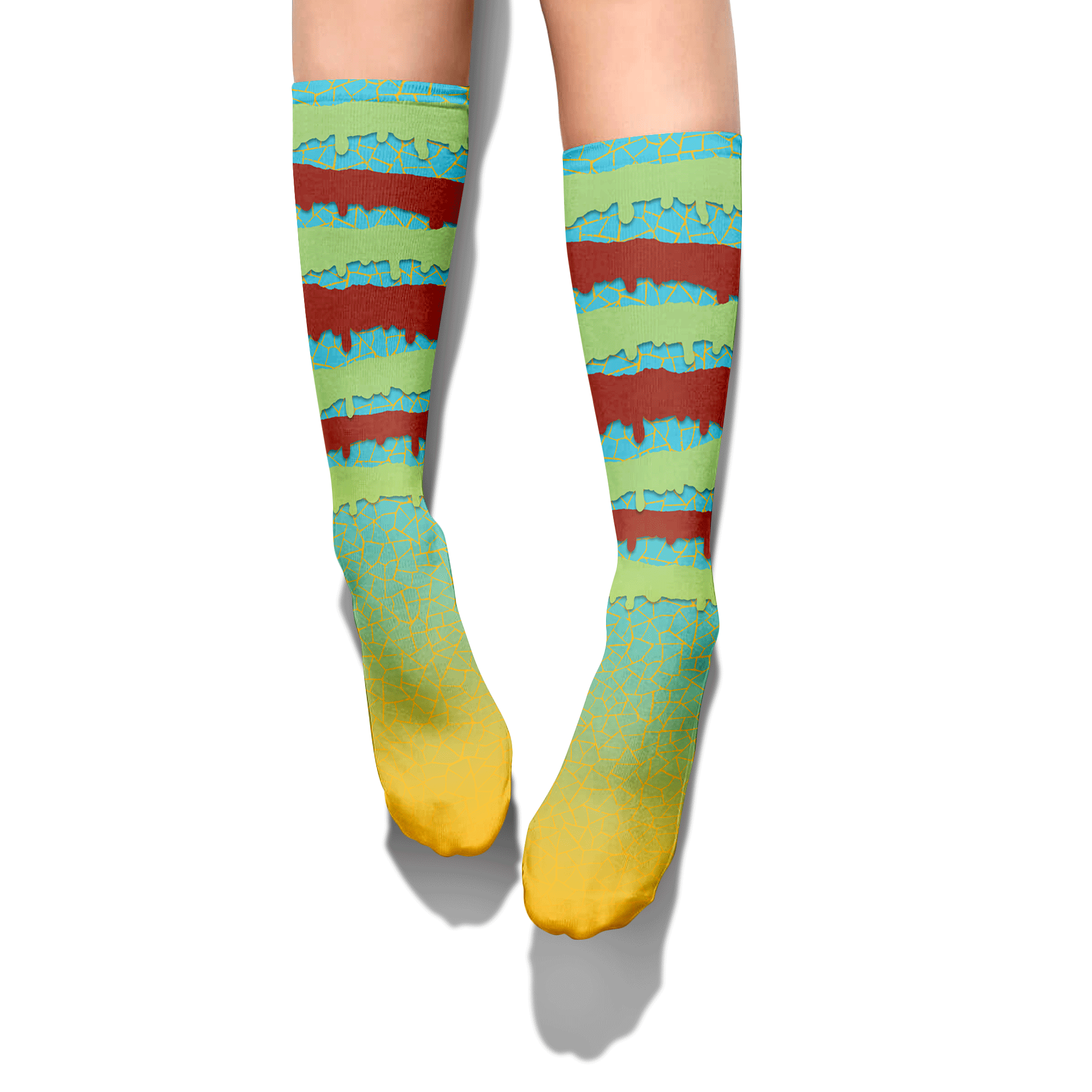 Sock To Match SB Dunk Di'Orr Greenwood - Dripping Stripe Graphic Unisex