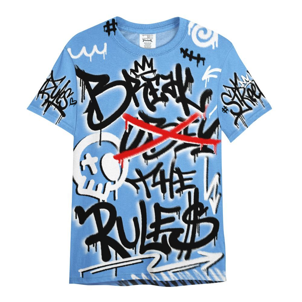 Shirt To Match University Blue 6s - Break Rules Streetwear All Over Print