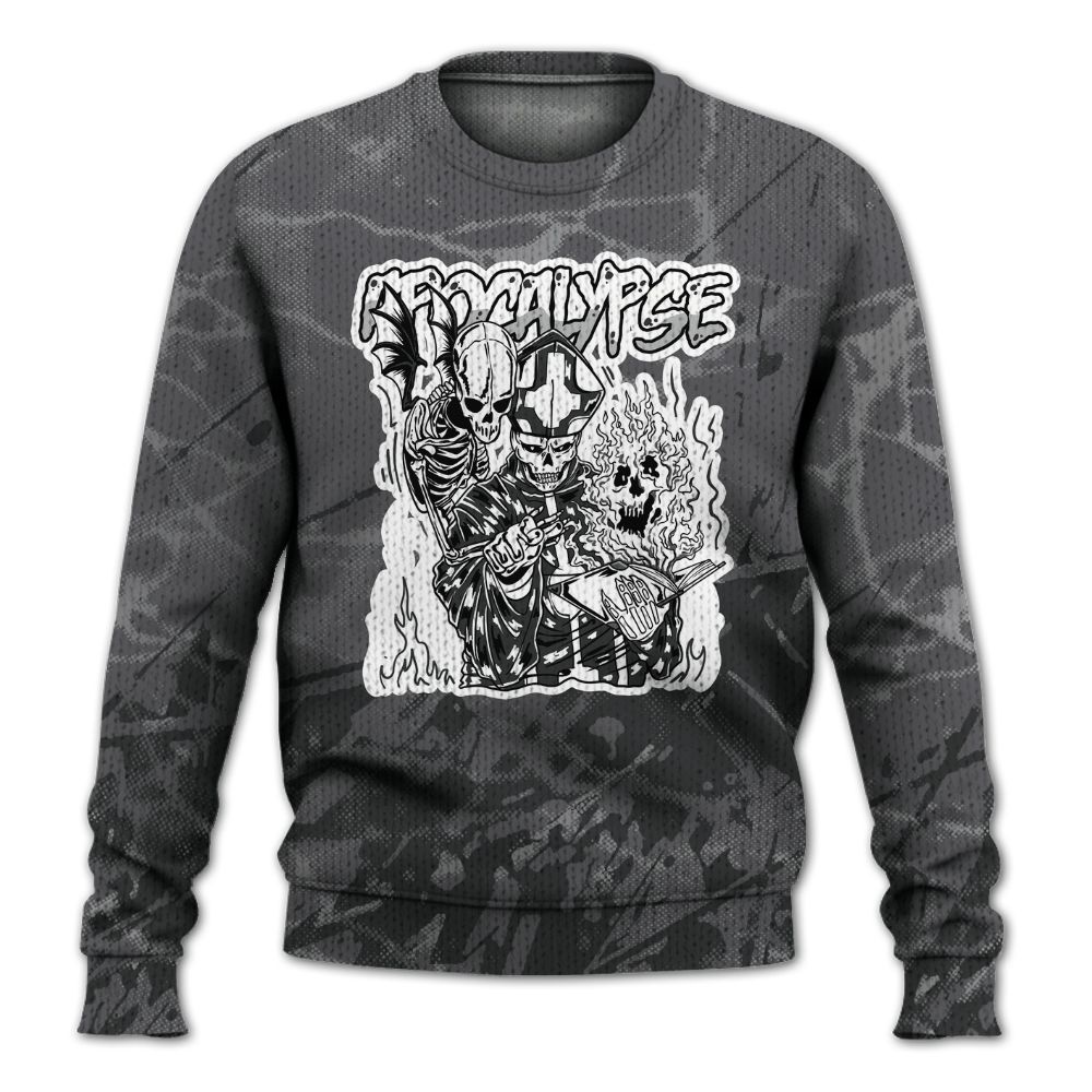 Knitted Sweater To Match White Thunder 4s - Apocalypse Skeleton Profound