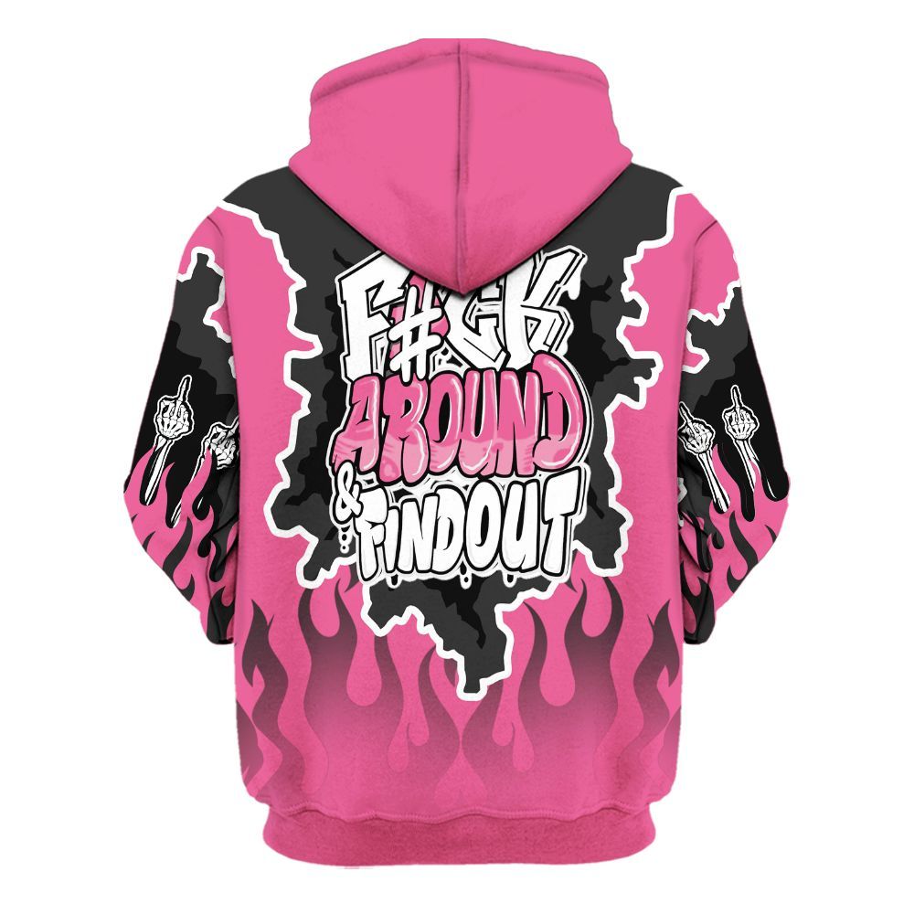 Hoodie To Match Air Max SNDR Hyper Pink - F Around Find Out Graphic Trapped All Over Print