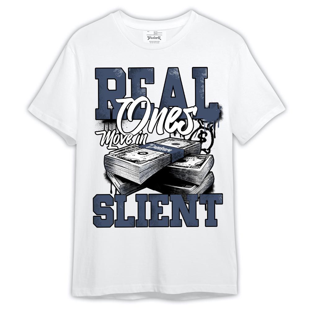 Shirt To Match Low Diffused Blue 11s - Move In Silence Money Shirt Outfit
