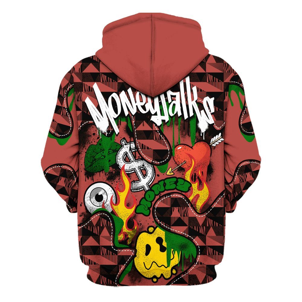 Hoodie To Match Dune Red 13s - 23 Smile Burning Heart All Over Print