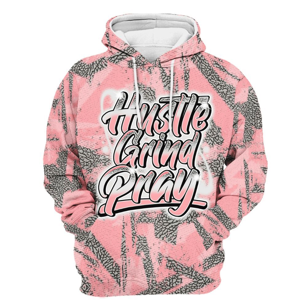 Hoodie To Match Retro Wings 3s - Hustles And Prayer Graphic Halftone All Over Print