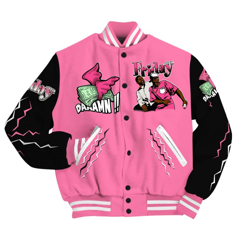 Varsity Jacket To Match Max 95 Pink Glow - Friday Movie 90s TV All Over Print