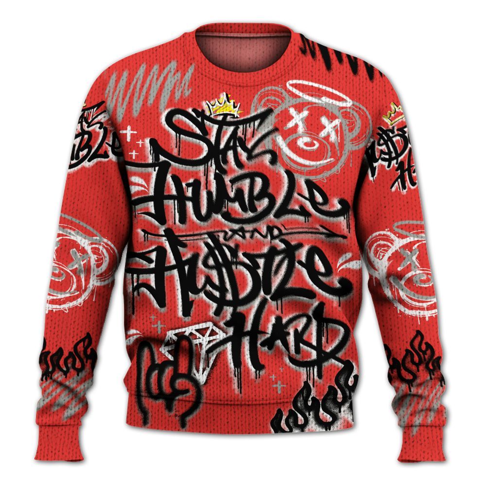 Knitted Sweater To Match Vomero 5 Bright Crimson - Humble Drip Streetwear Graffity