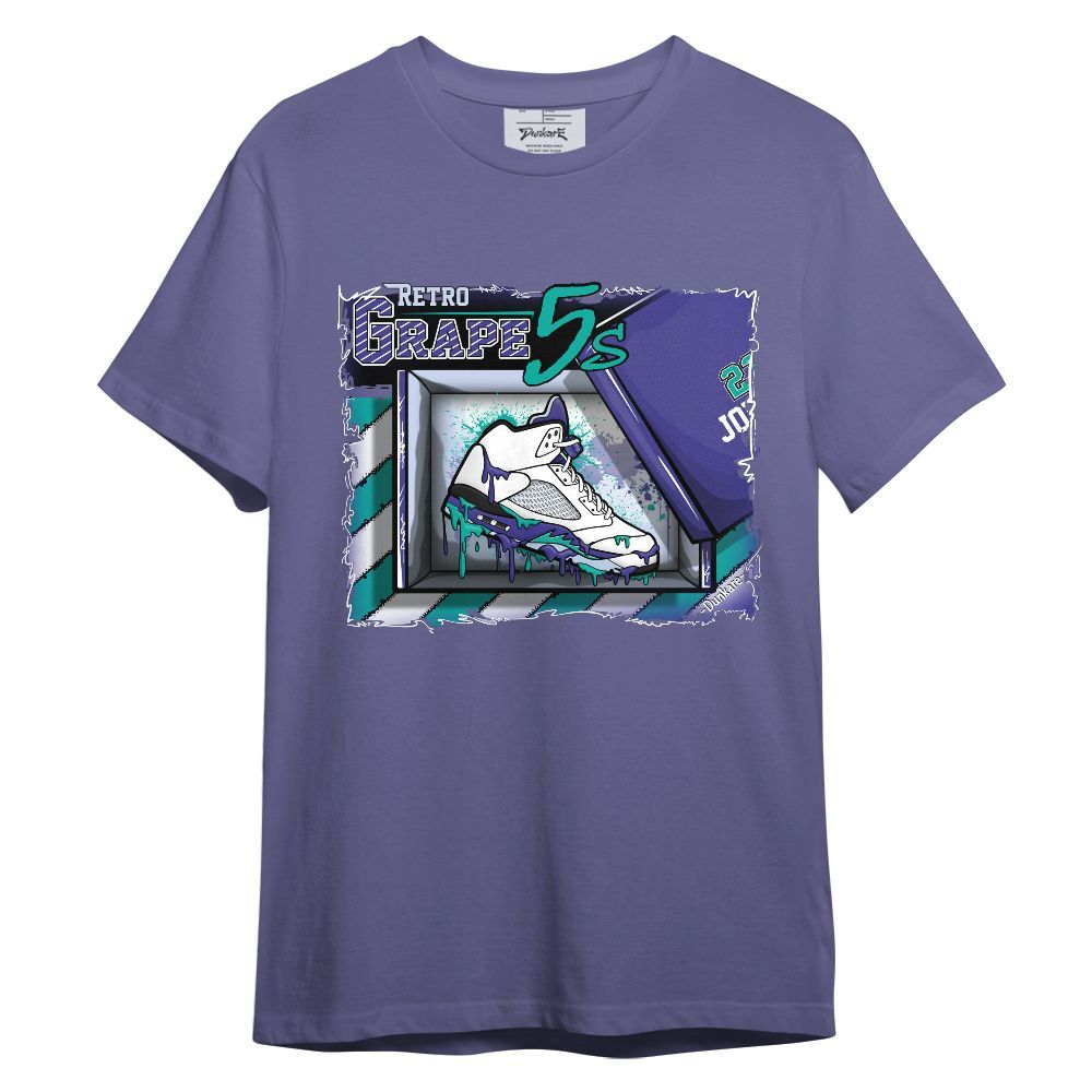 Shirt To Match Retro Grape 5s - Sneaker Box Drip Graphic