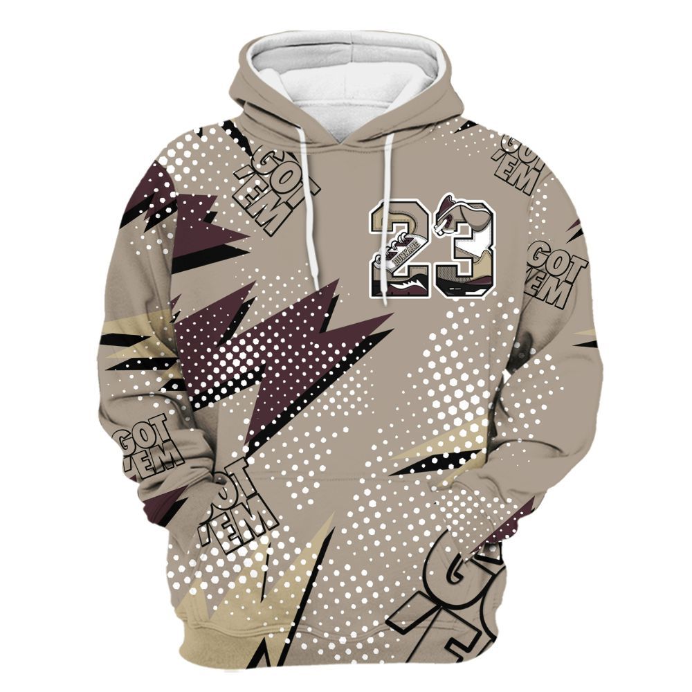 Hoodie To Match AMM Retro Phantom 4s - Custom Name Number 23 5s All Over Print