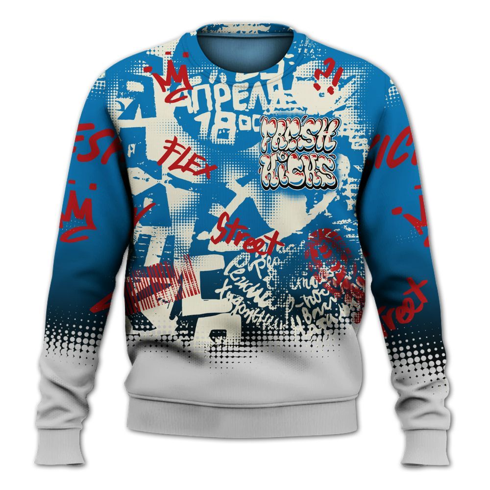 Sweatshirt To Match Rare Air 3s - Fresh Kicks Bear Grunge All Over Print