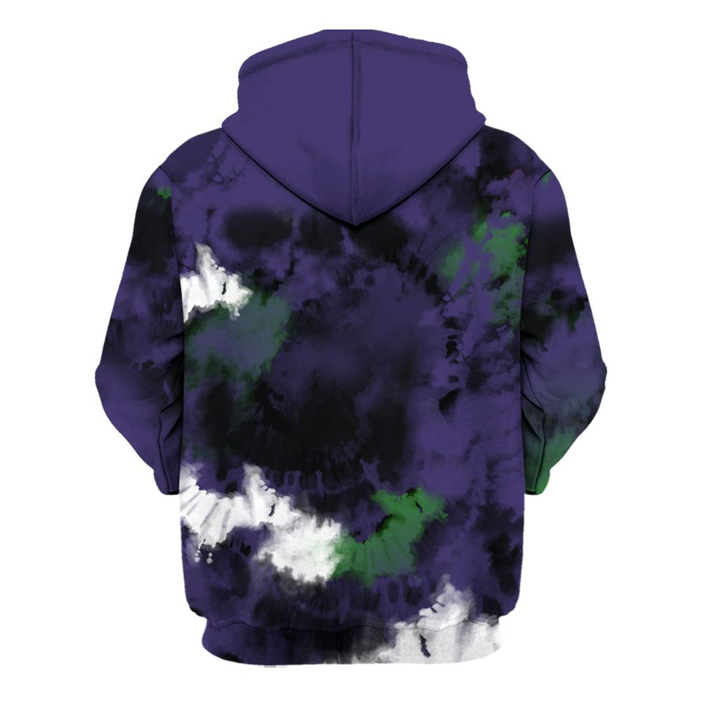 Hoodie To Match Retro Court Purple 13s - SNEAKER Girl Money Drip Tie Dye All Over Print
