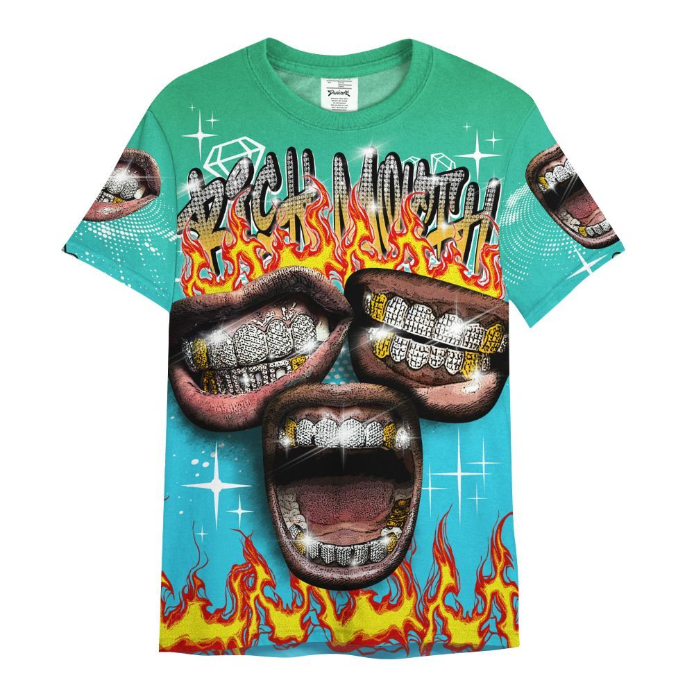 Shirt To Match Dunk Chunky Dunky - Rich Mouth Fire Rap Retro 90s All Over Print