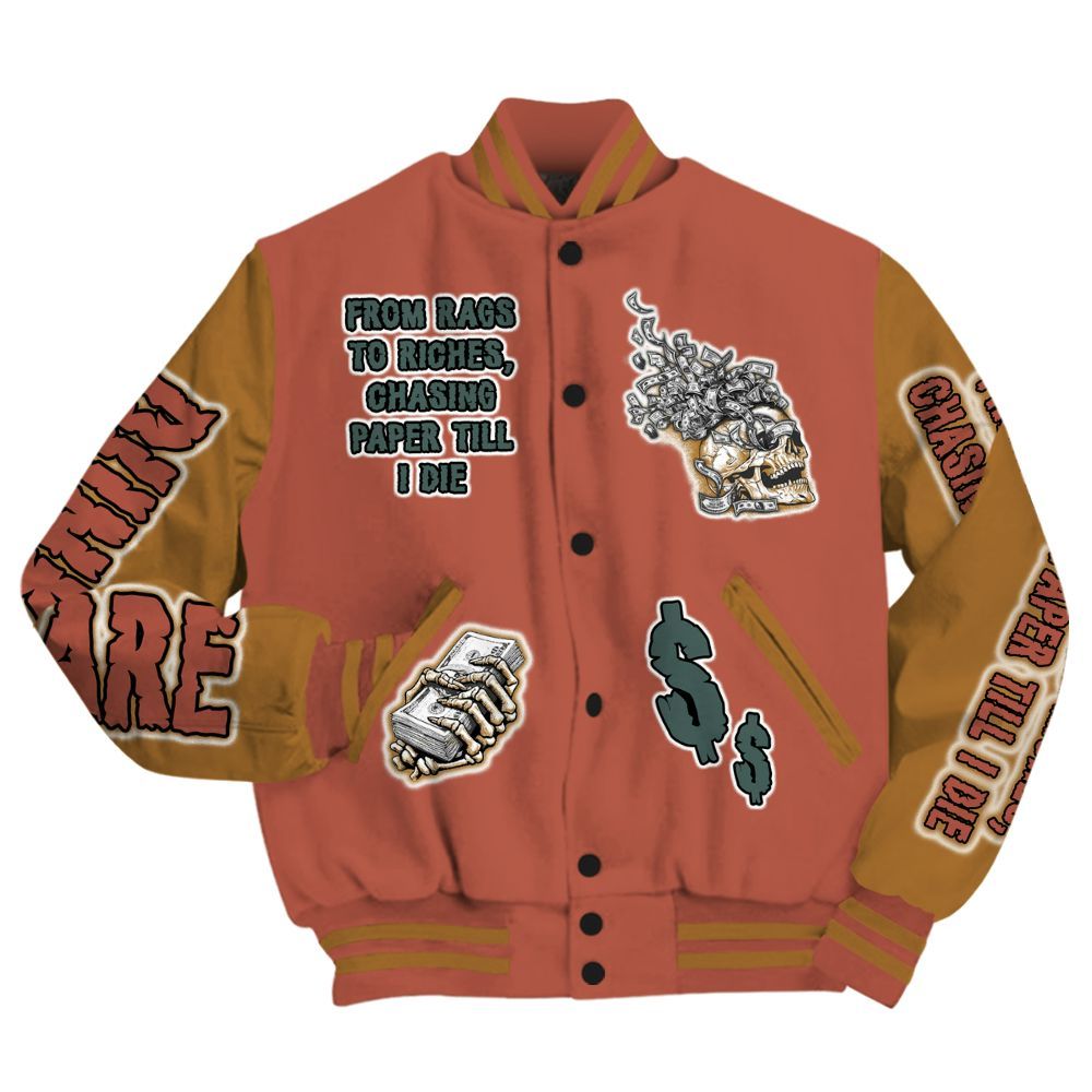 Varsity Jacket To Match SB Dunk Low Pro Burnt Sunrise - From Rags To Riches All Over Print