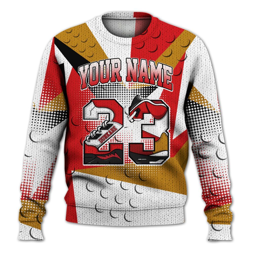 Knitted Sweater To Match Scoot Zeros Retro Portland - Poly Custom Name Number 23 5s