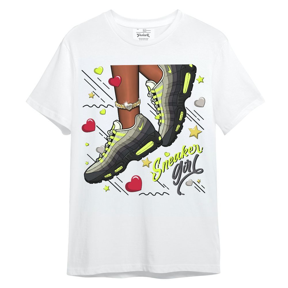 Shirt To Match 95 OG Big Bubble Neon 2026 - SNEAKER Girl Heart Flying Graphic