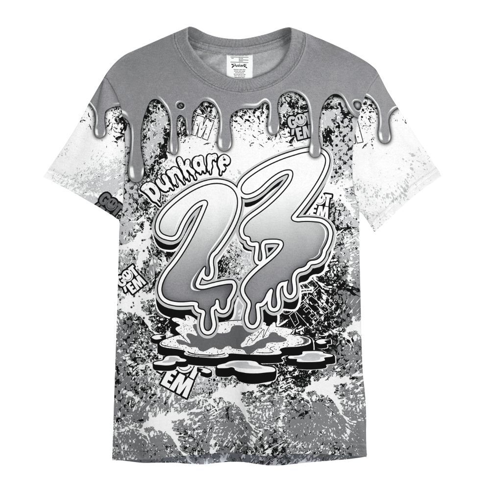 Shirt To Match Retro Wolf Grey 5s - Dripping 23 Drip All Over Print