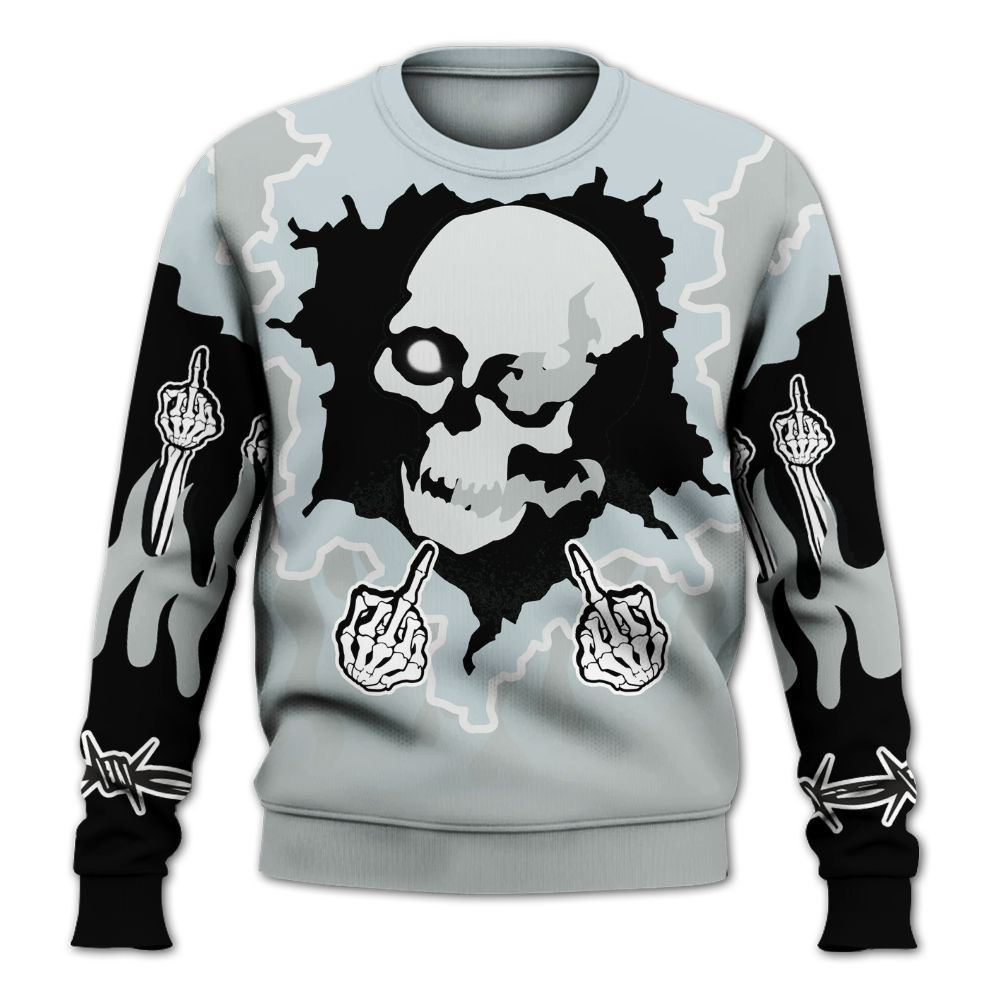 Sweatshirt To Match Black Wolf Grey 12s - F Around Find Out Graphic Trapped All Over Print