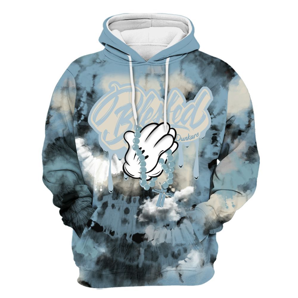 Hoodie To Match Retro SoleFly 13s - God Blessed Tie Dye All Over Print