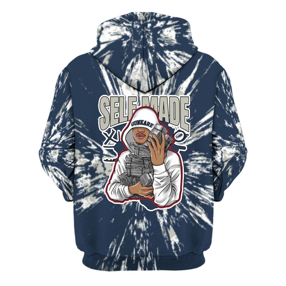 Hoodie To Match White Midnight Navy 6s - Selfmade Lux All Over Print