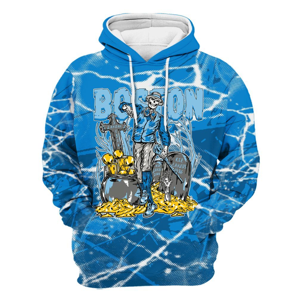 Hoodie To Match Industrial Blue 4s - Goldrush Skeleton Profound All Over Print