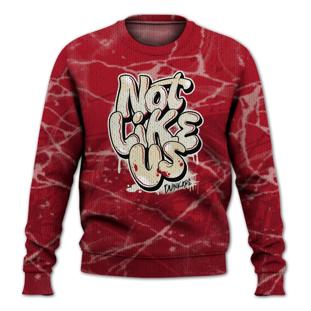 Knitted Sweater To Match 2025 High OG Cinnabar 1s - None Like Us Graphic