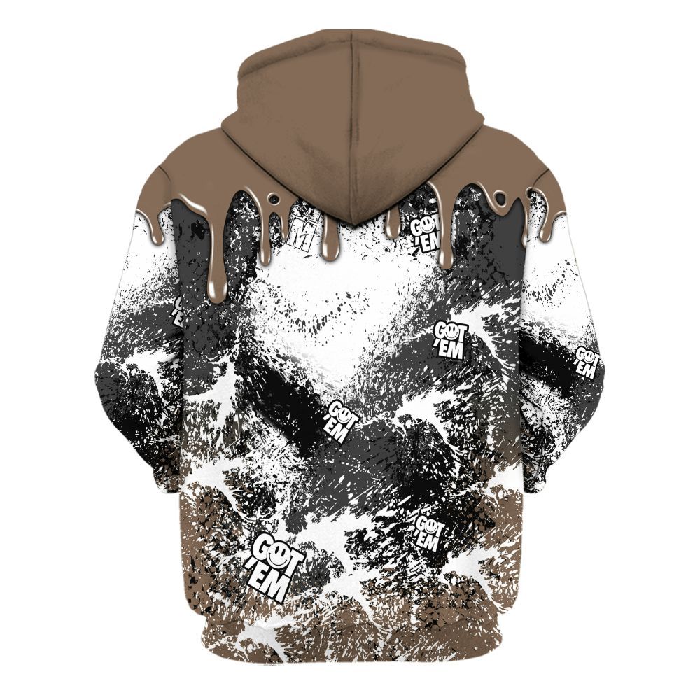 Hoodie To Match Dark Mocha Jack - Dripping 23 Drip All Over Print