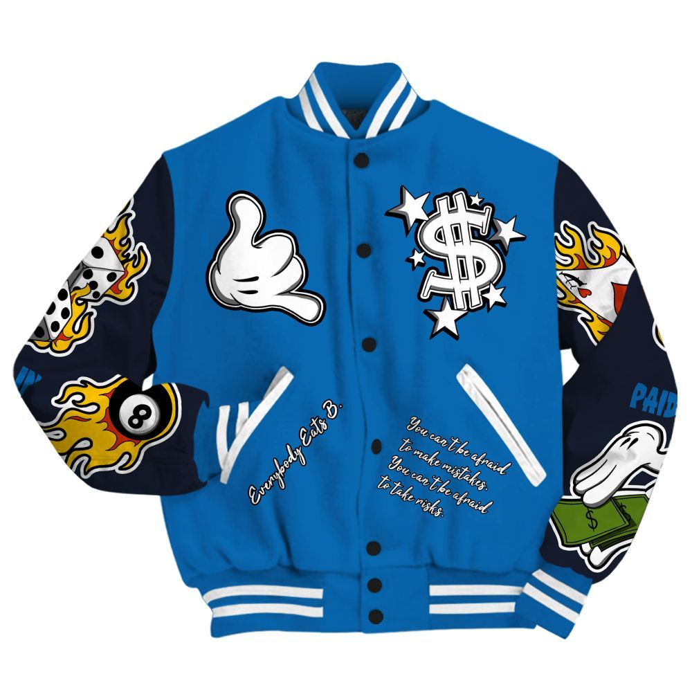 Varsity Jacket To Match 95 Big Bubble Slate - Everybody Paid In Full Graphic All Over Print