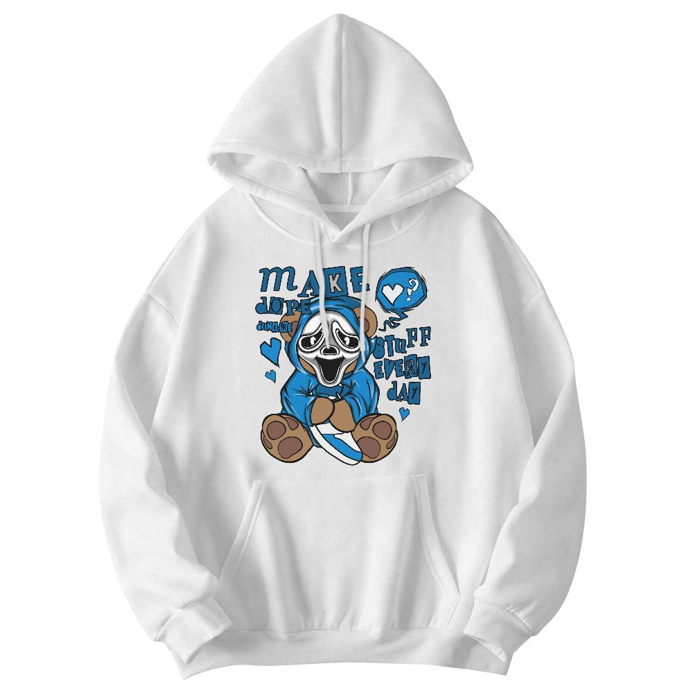 Sweatshirt To Match Military Blue 4s - Make Dopes Bear Graphic