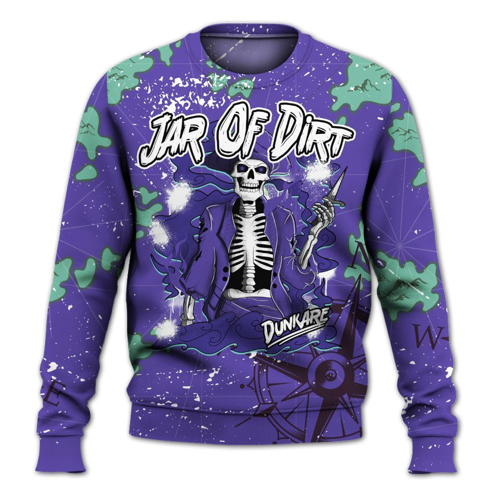 Sweatshirt To Match Low Hornets 1s - Skeleton Jar Of Dirt Retro All Over Print