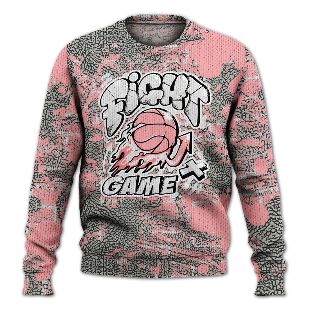 Knitted Sweater To Match Retro Wings 3s - Fighter Games Graphic Street Art