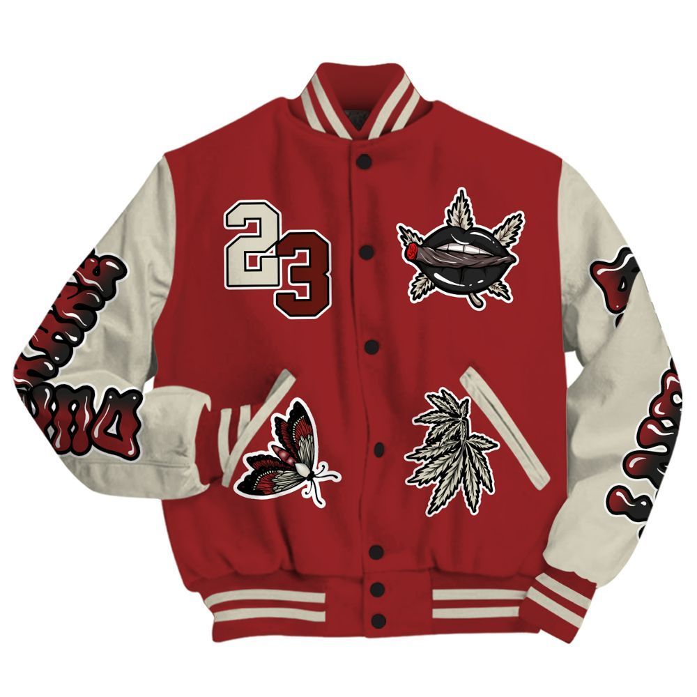 Varsity Jacket To Match High 85 Bred 1s - Bluntz Unique All Over Print