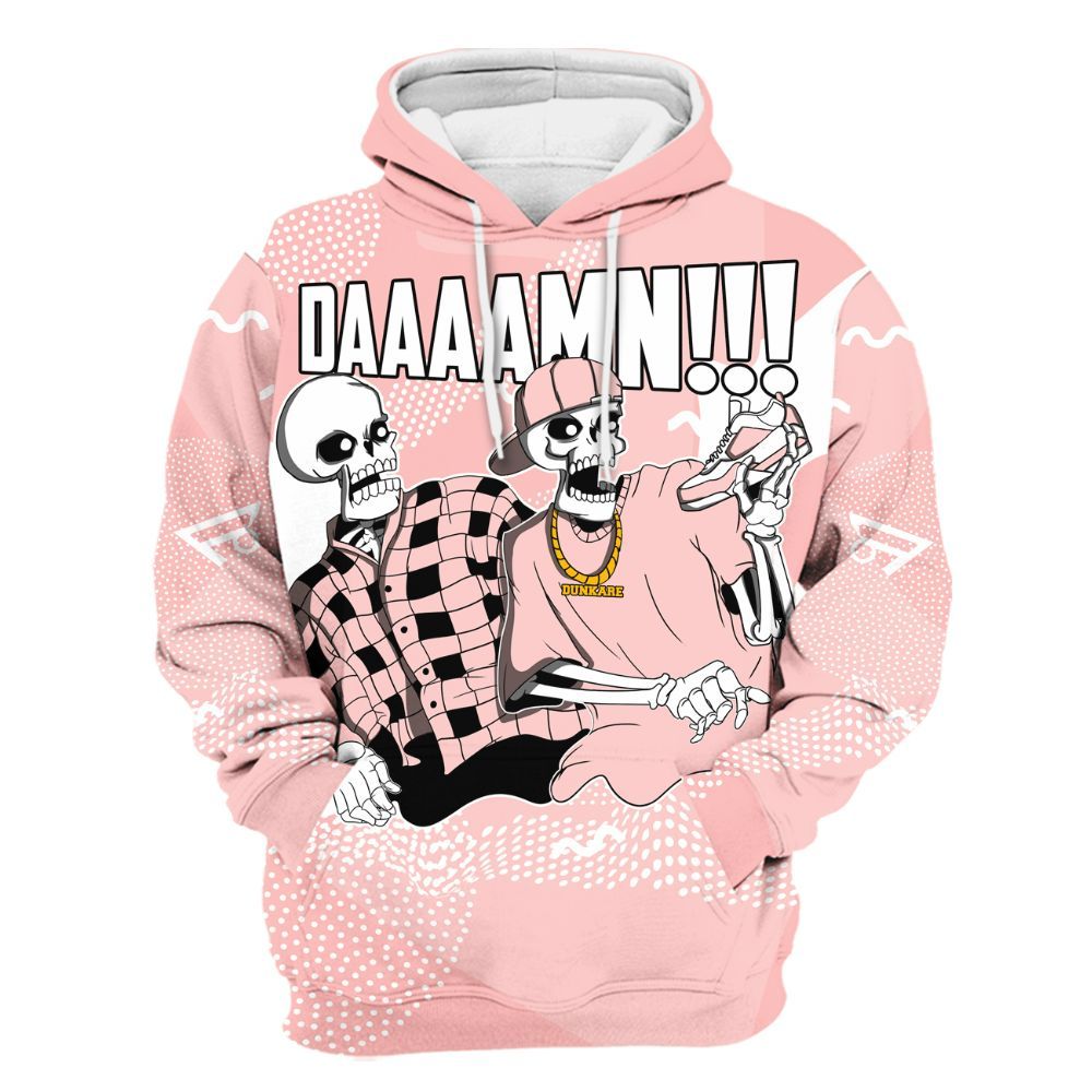 Hoodie To Match Low Legend Pink 11s - Graphic Meme Damnn All Over Print