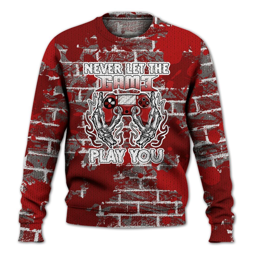 Knitted Sweater To Match Red Taxi 12s - PlayGame Skull Brick