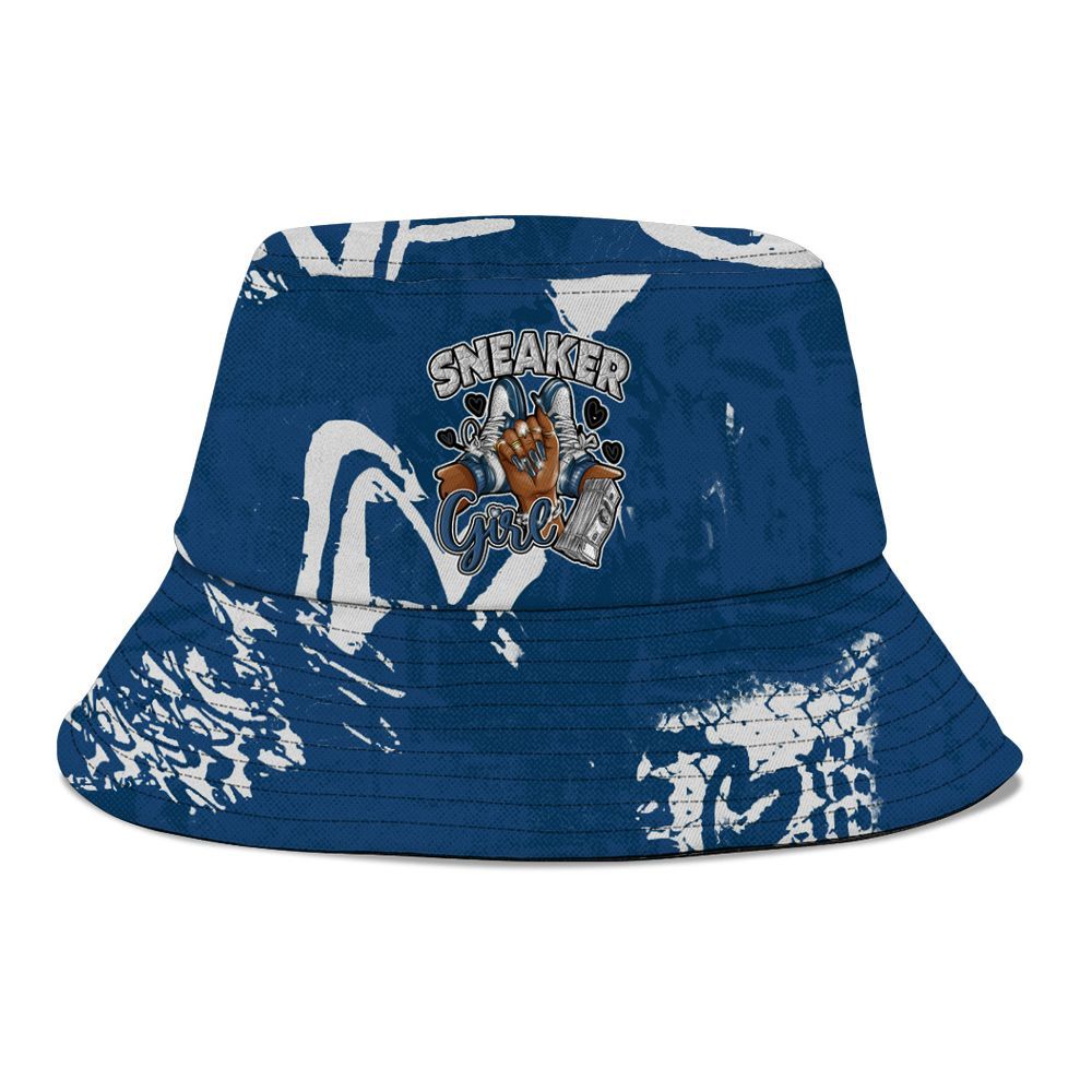 Bucket Hat To Match High OG Midnight Navy 1s - Sneakerz Girlz Heart Grunge Graphic