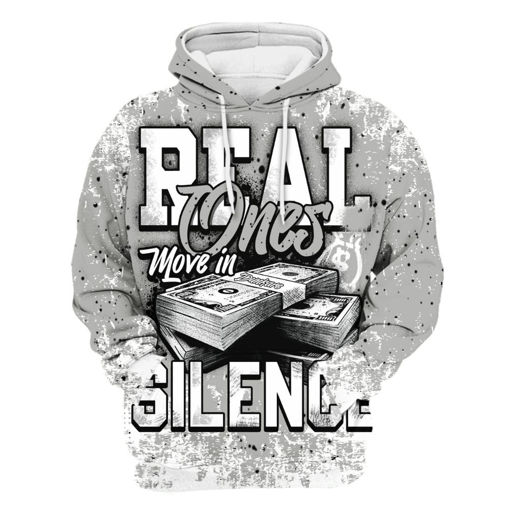 Hoodie To Match Retro White Oreo 4s - Move In Silence Money Street Retro All Over Print