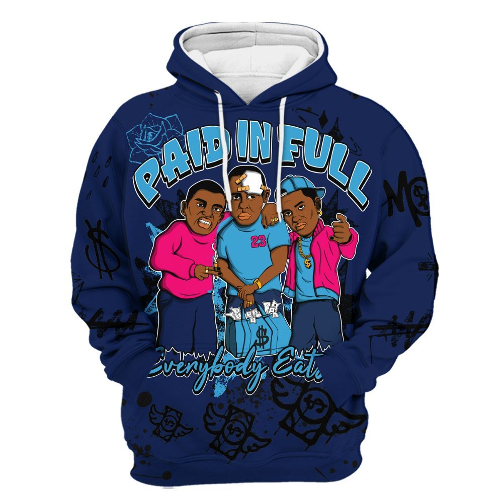 Hoodie To Match Air Max 180 University Blue - Everybody Paid In Full Crayon All Over Print