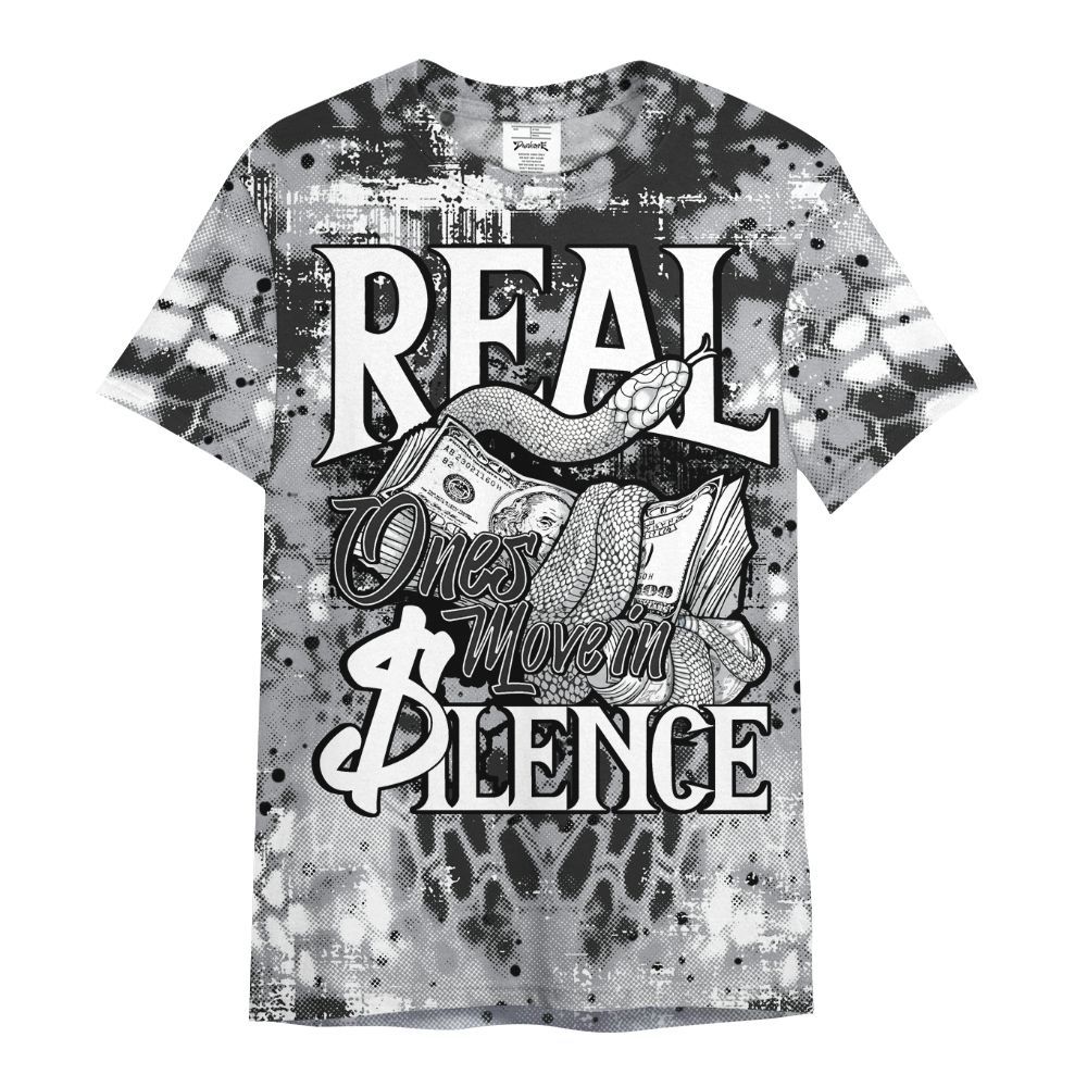 Shirt To Match White Cement 4s - Snake Move In Silence All Over Print