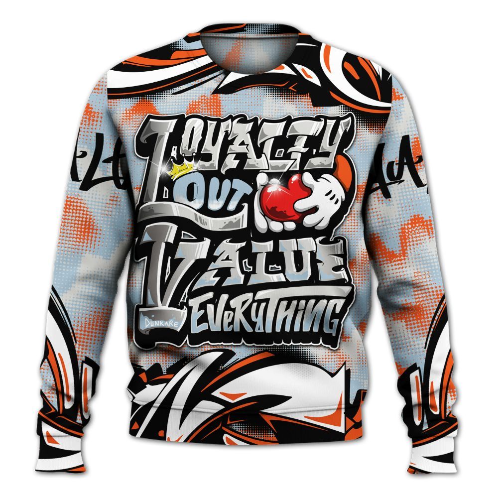 Sweatshirt To Match High OG Alaska 1s - Loyalty Out Value Graffiti All Over Print