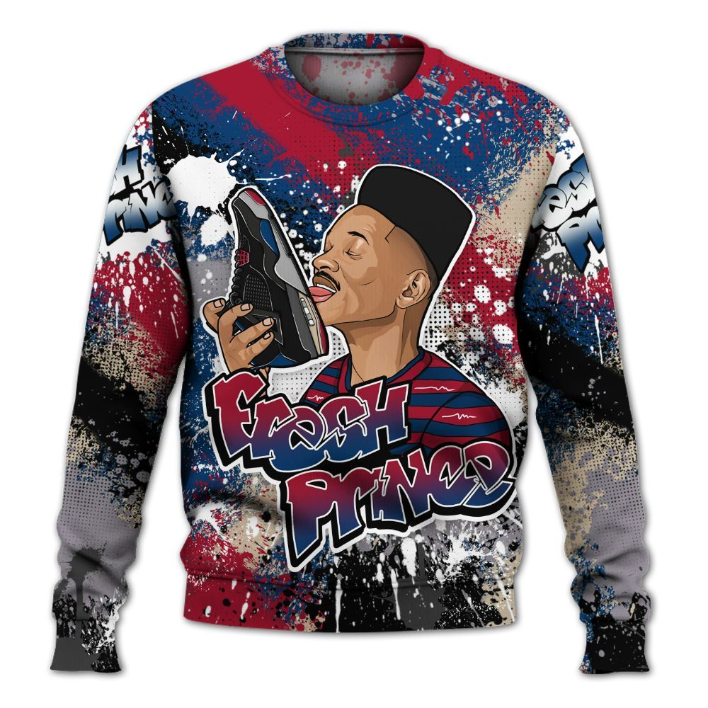 Sweatshirt To Match Rare Air 4s - Fresh Sneaker Lick All Over Print