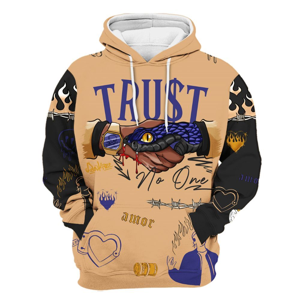 Hoodie To Match SE Afrobeats 7s - Snake Trust No One All Over Print