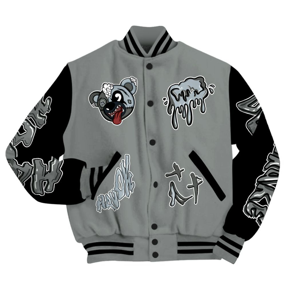 Varsity Jacket To Match Retro Georgetown 6s - Havok Bear All Over Print