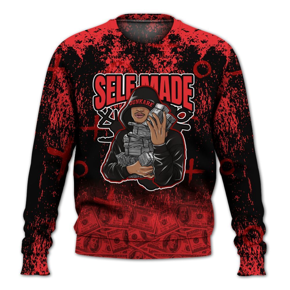 Sweatshirt To Match Chile Red 9s - Selfmade Unique Drip All Over Print