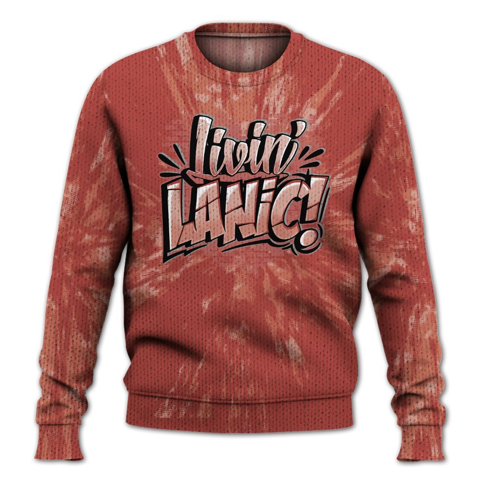 Knitted Sweater To Match Dune Red 13s - Living Large Graphic Luxury