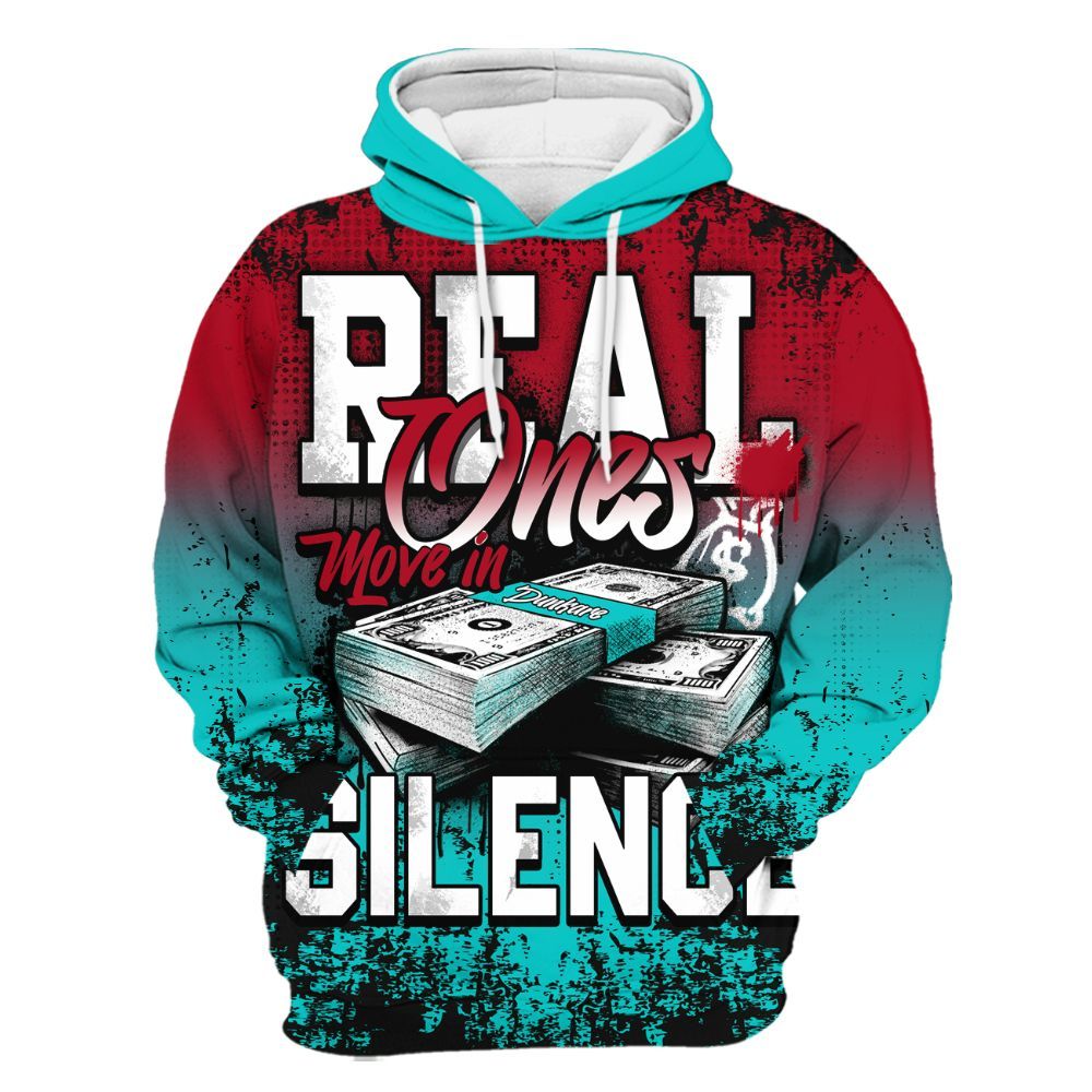 Hoodie To Match Air Griffey Max 1 Freshwater - Move In Silence Money Street Retro All Over Print
