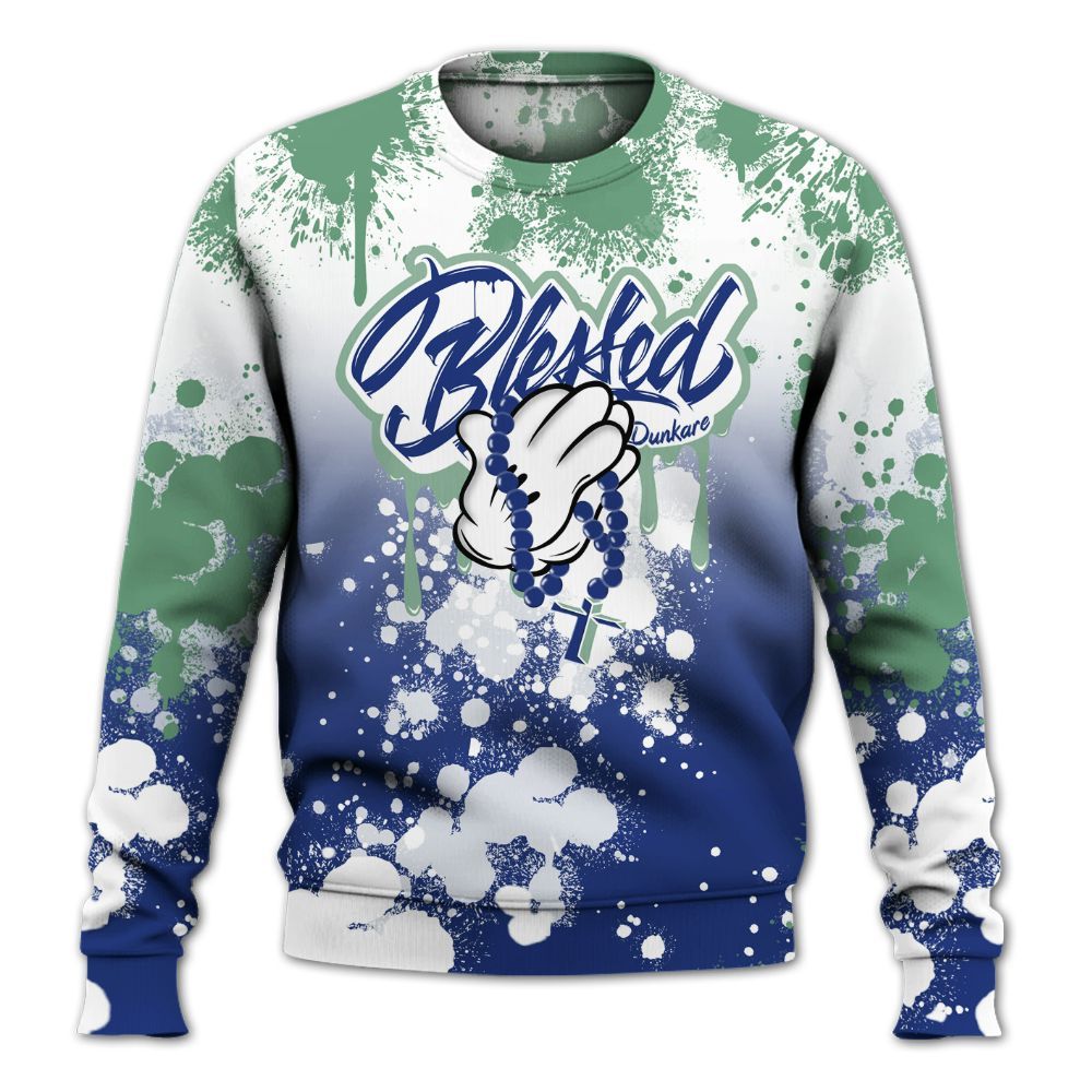 Sweatshirt To Match Dunk Low Tennis Classic - God Blessed Ink Drip All Over Print